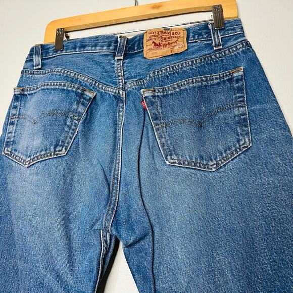 Vintage Levi’s Blue Medium Wash 5 Button Up Fly 501s Straight Leg Jeans Size 32 - Picture 5 of 12